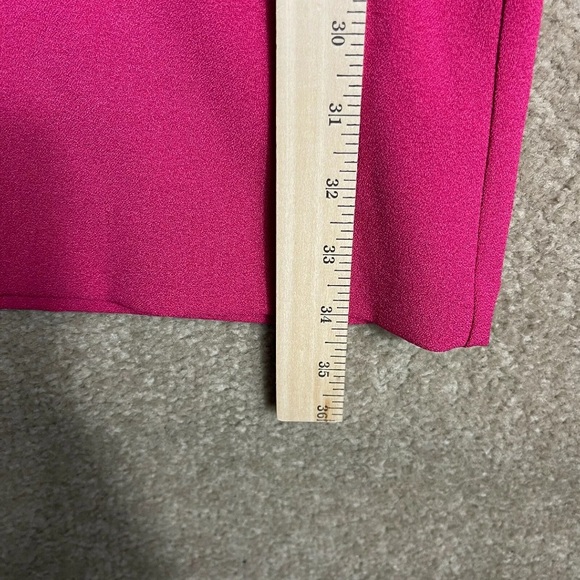 Nicole Miller Sheath Dress NWTSize 4 Pink Ruffle Sleeve V-Neck Stretch Crepe - Picture 7 of 12